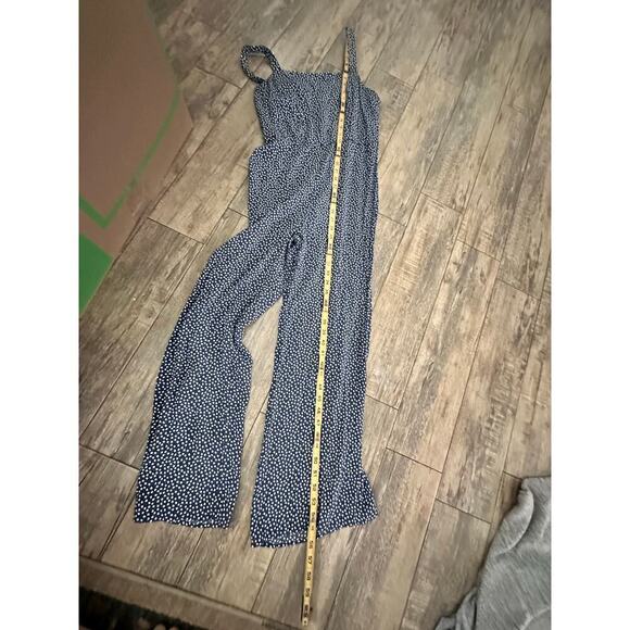 & OTHER STORIES Women's Blue & White Floral Print Relaxed Jumpsuit Size 8 - Picture 8 of 11